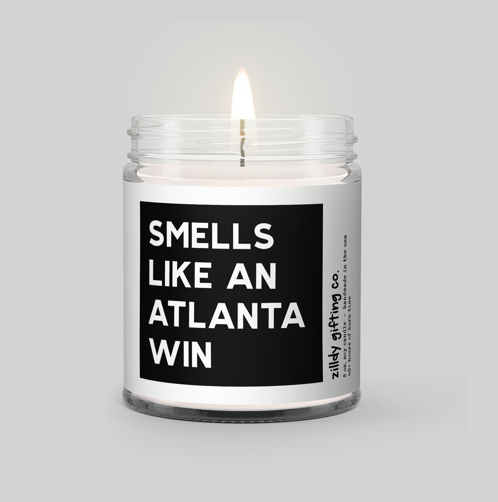 Smells Like An Atlanta Win Personalized Soy Lucky Candle Gift