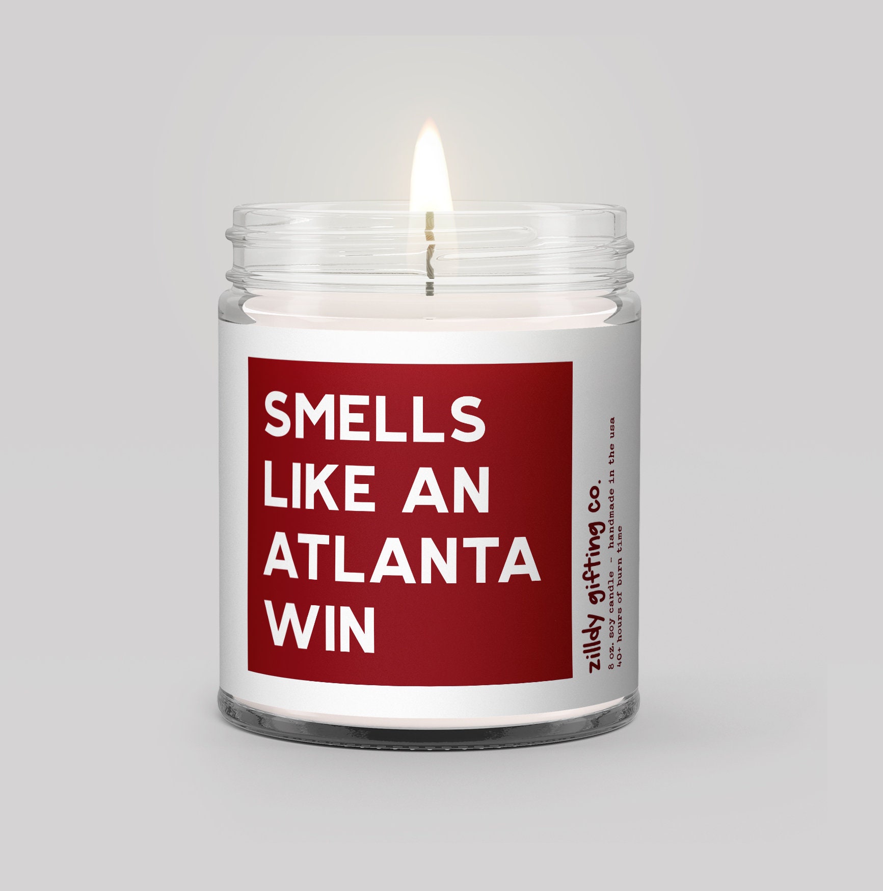 Smells Like An Atlanta Win Personalized Soy Lucky Candle Gift - Image 4