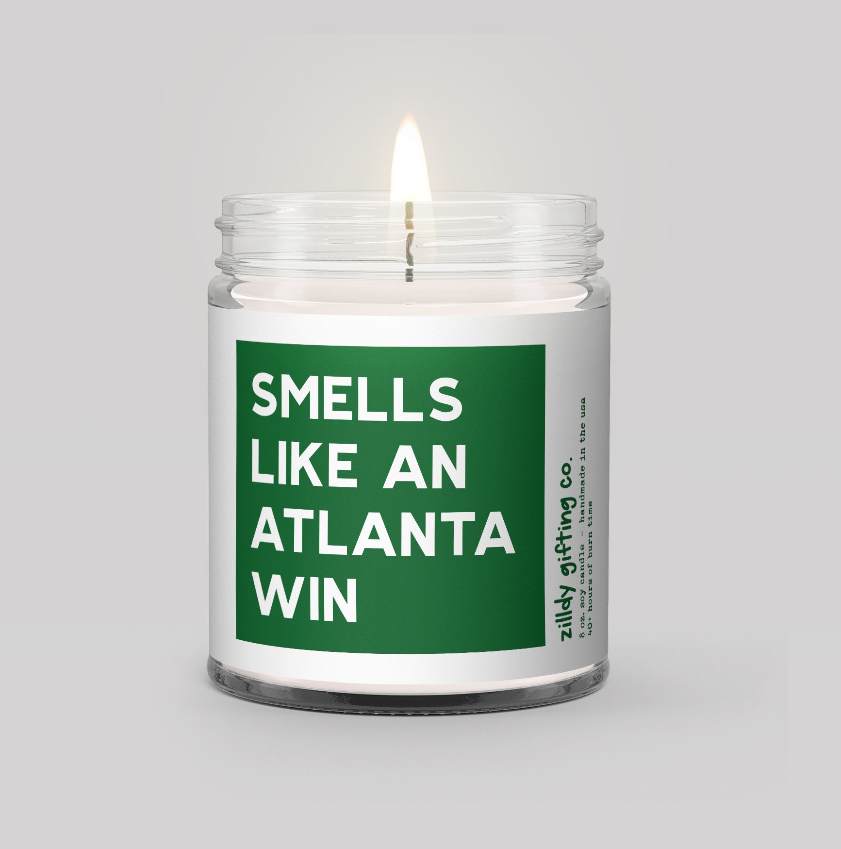 Smells Like An Atlanta Win Personalized Soy Lucky Candle Gift - Image 3