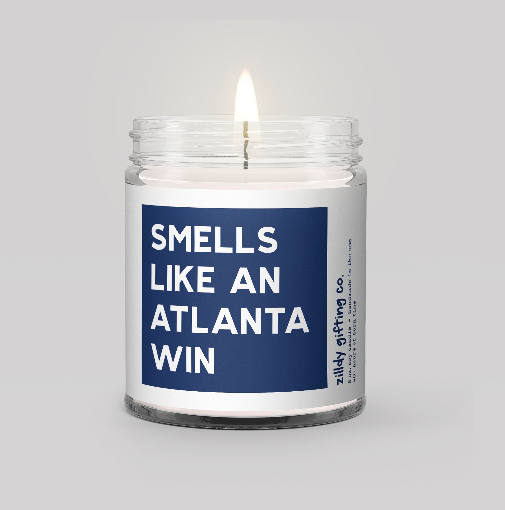 Smells Like An Atlanta Win Personalized Soy Lucky Candle Gift - Image 2