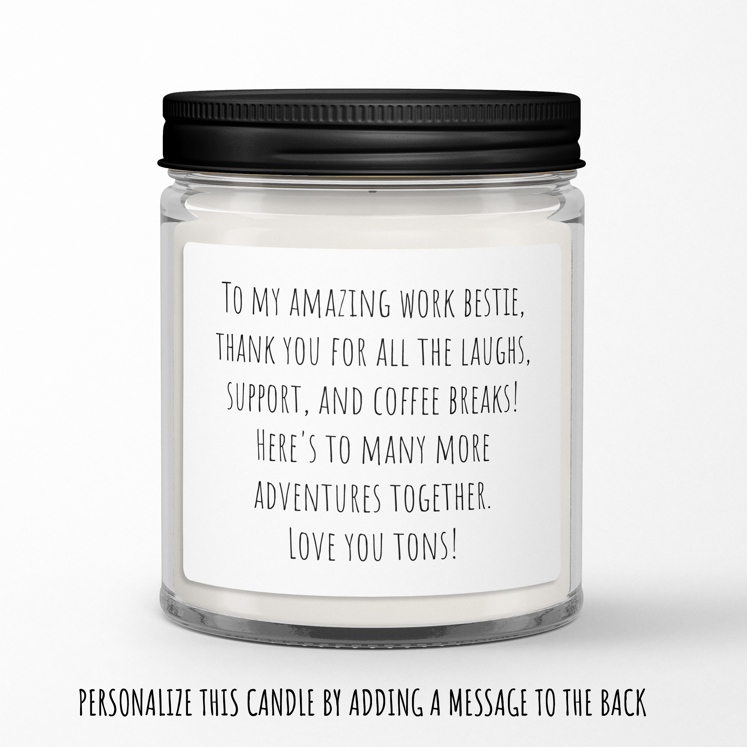 It's Giving Work Bestie Personalized Soy Candle Gift - Image 2