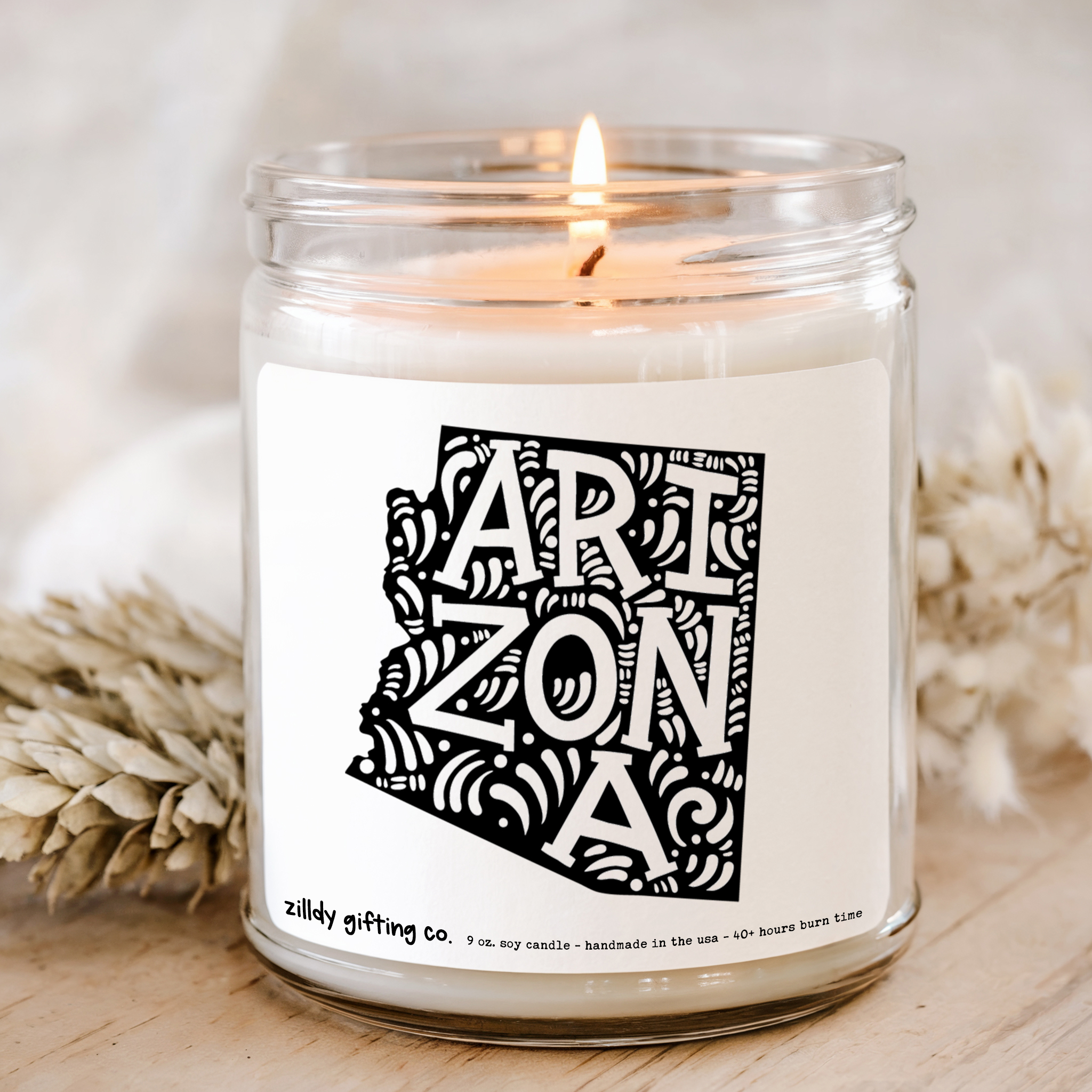 Arizona State Personalized Soy Candle Gift