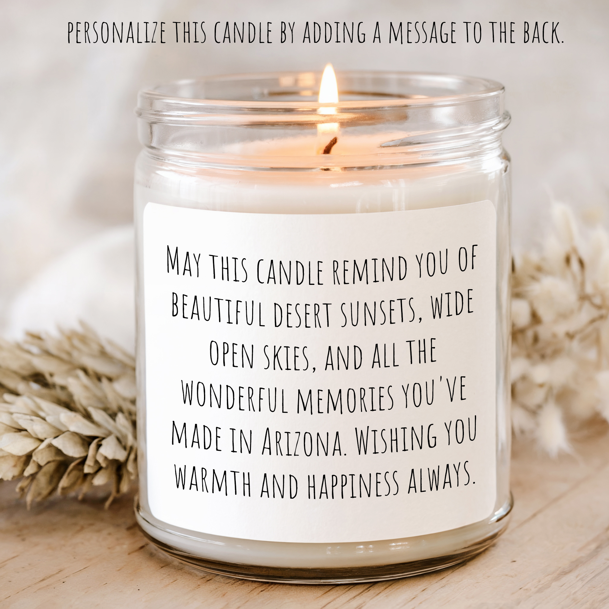 Arizona State Personalized Soy Candle Gift - Image 2