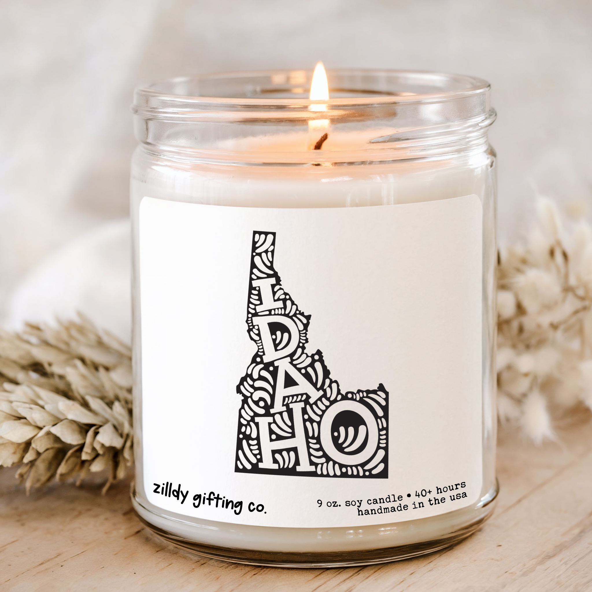 Idaho State Personalized Soy Candle Gift