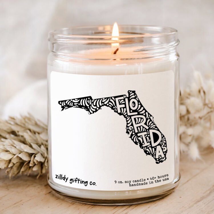 Florida State Personalized Soy Candle Gift