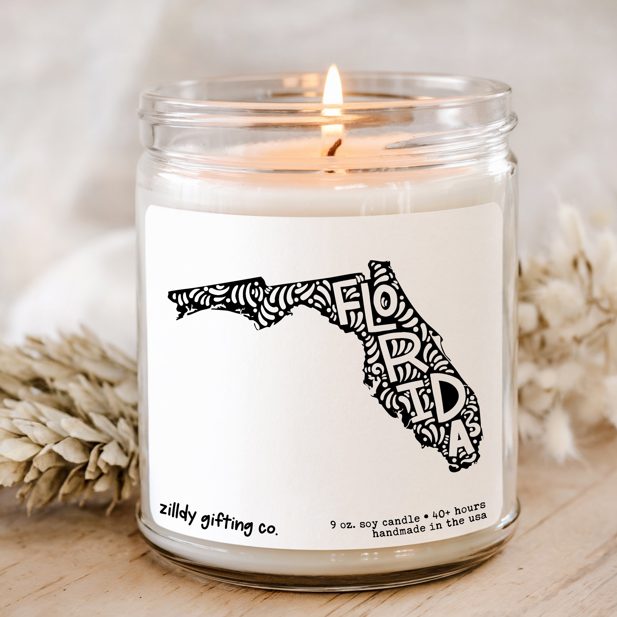 Florida State Personalized Soy Candle Gift
