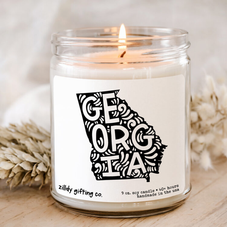 Georgia State Personalized Soy Candle Gift