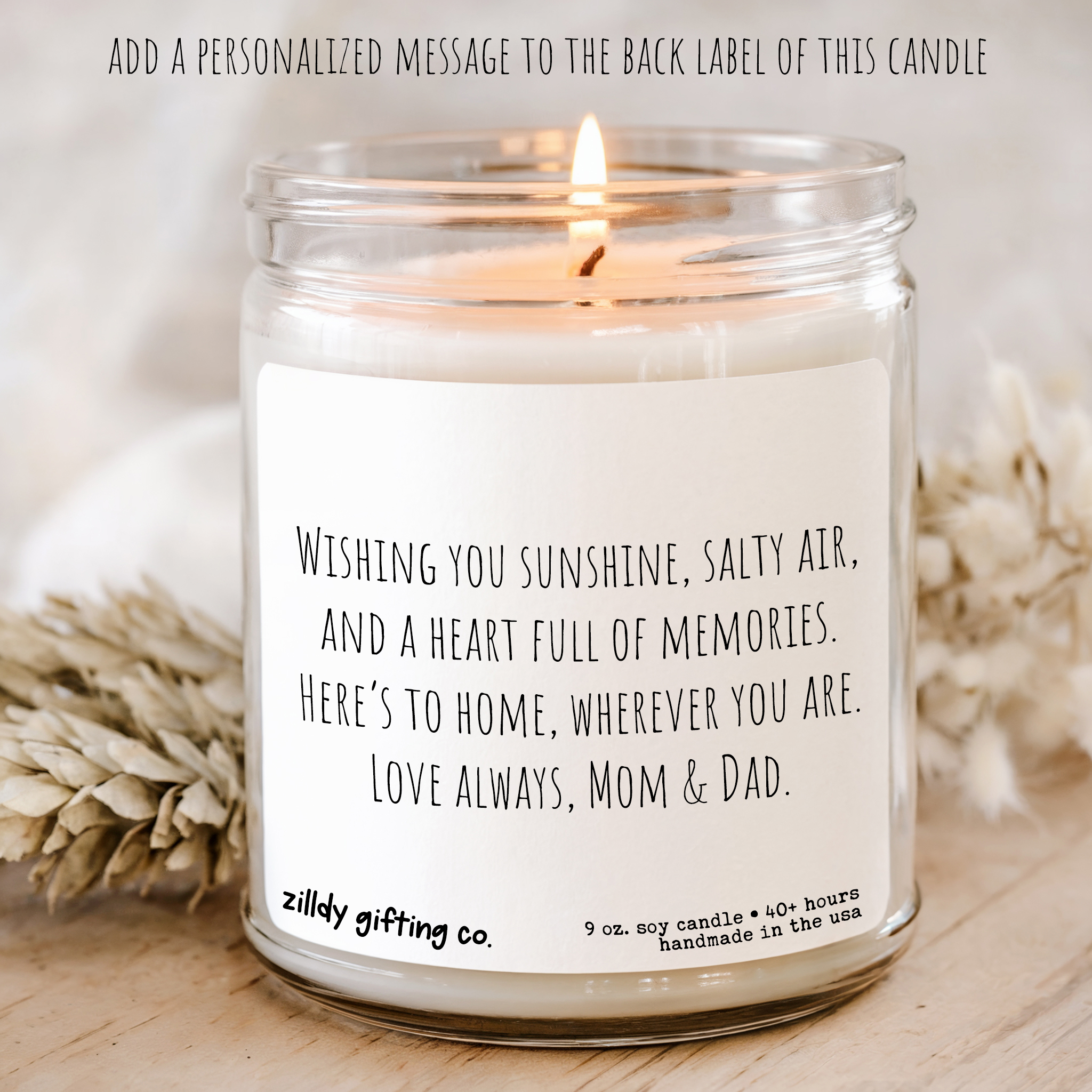 Florida State Personalized Soy Candle Gift - Image 2