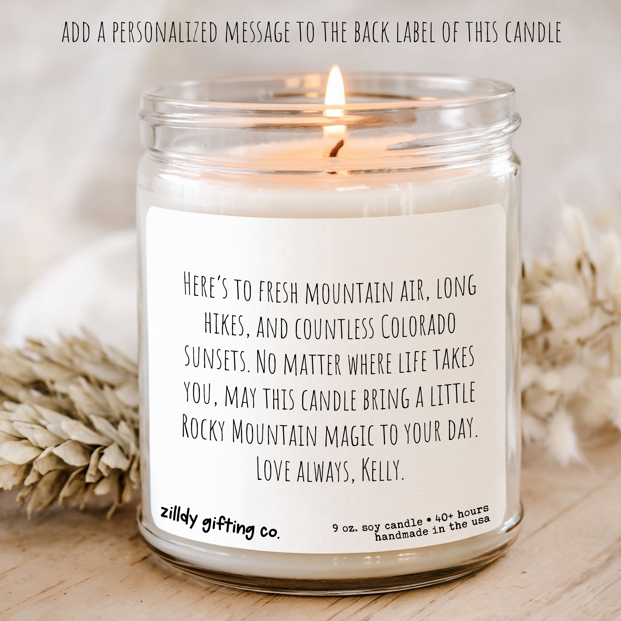 Colorado State Personalized Soy Candle Gift - Image 2