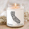 California State Personalized Soy Candle Gift