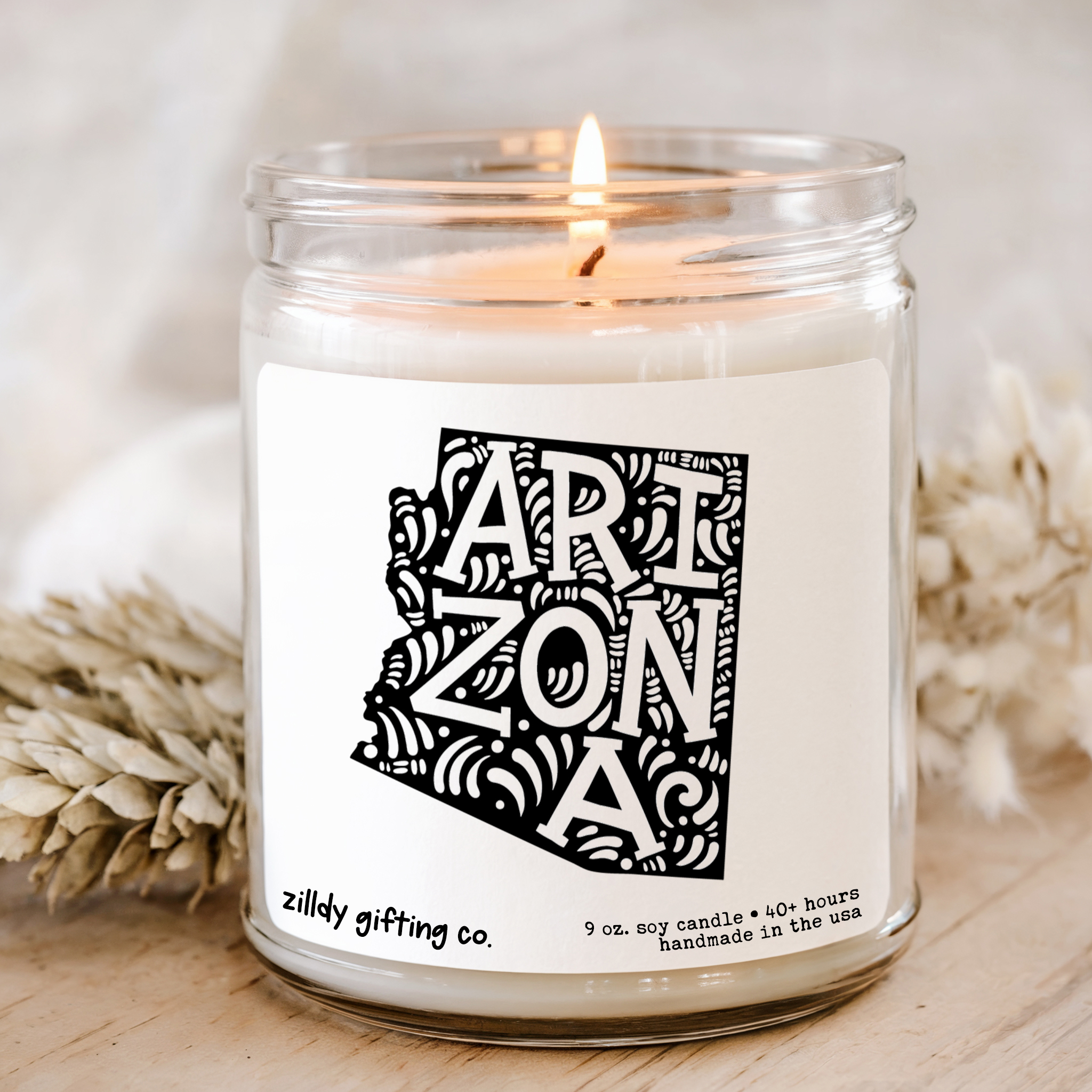 Arizona State Personalized Soy Candle Gift