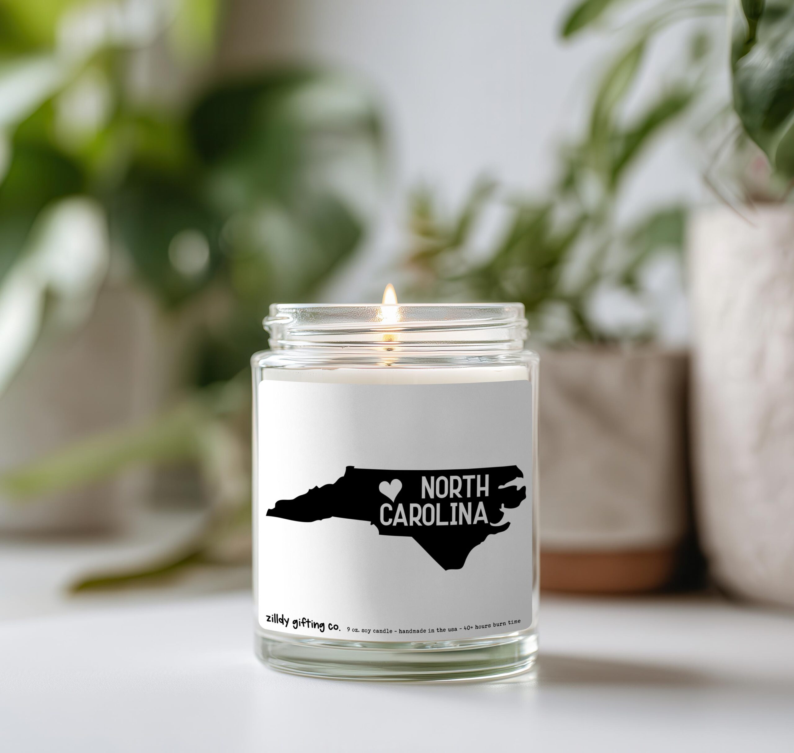 North Carolina Personalized Soy Candle and Succulent Gift - Image 2
