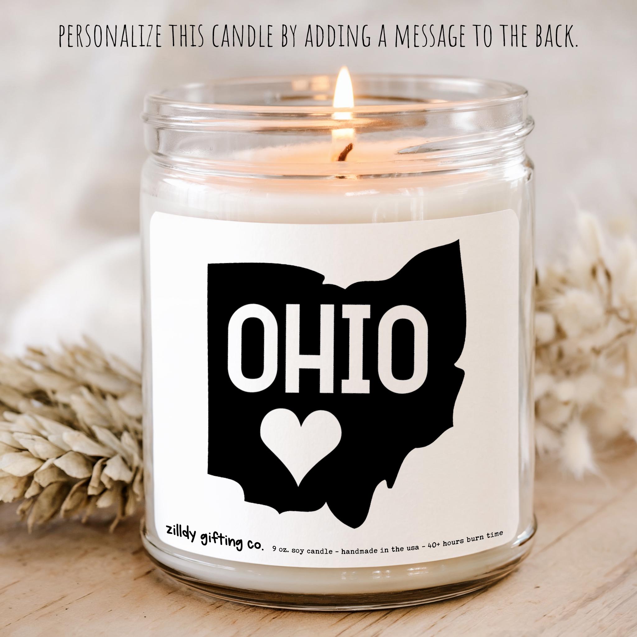 Ohio Personalized Soy Candle and Succulent Gift - Image 2