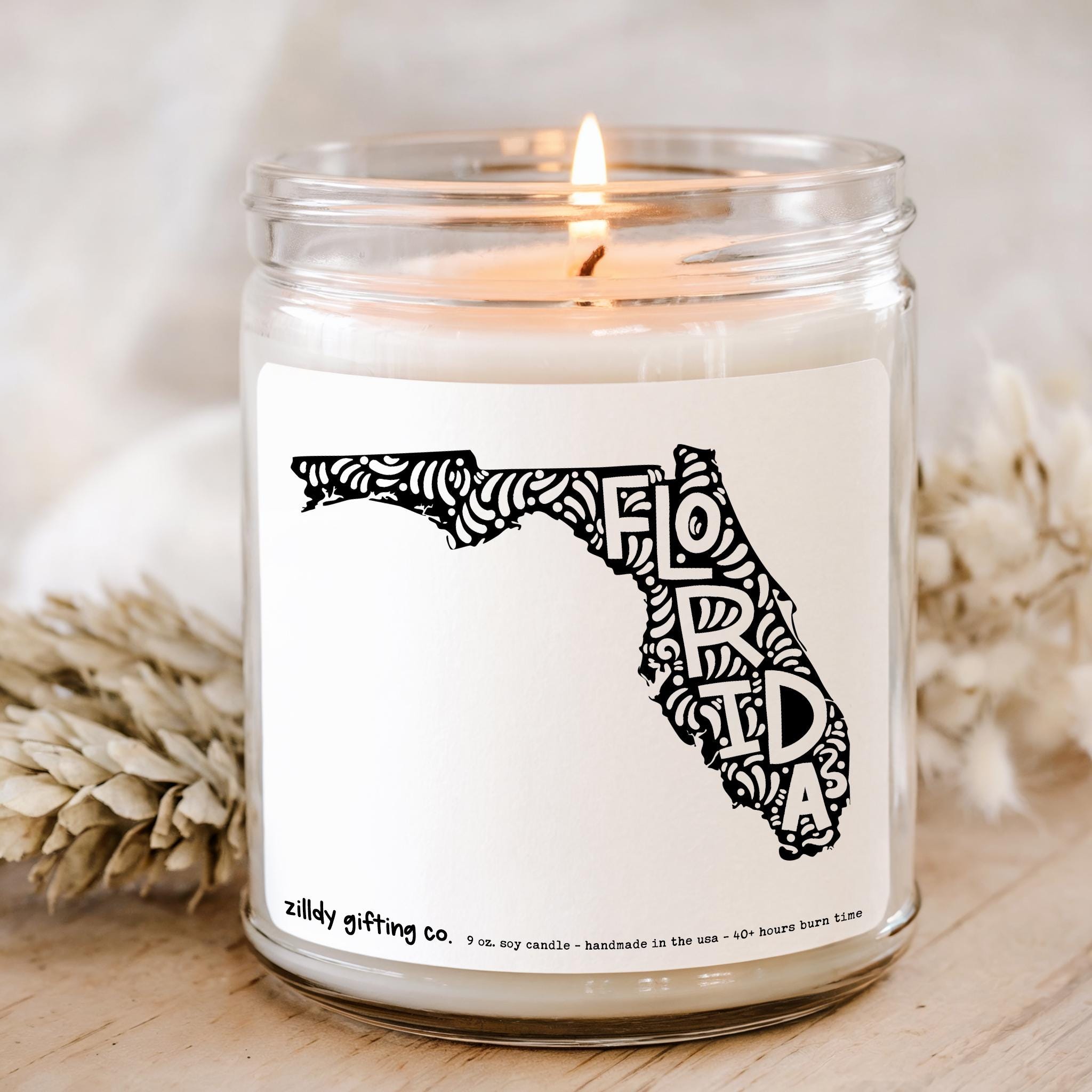 Florida Personalized Soy Candle and Succulent Gift - Image 3