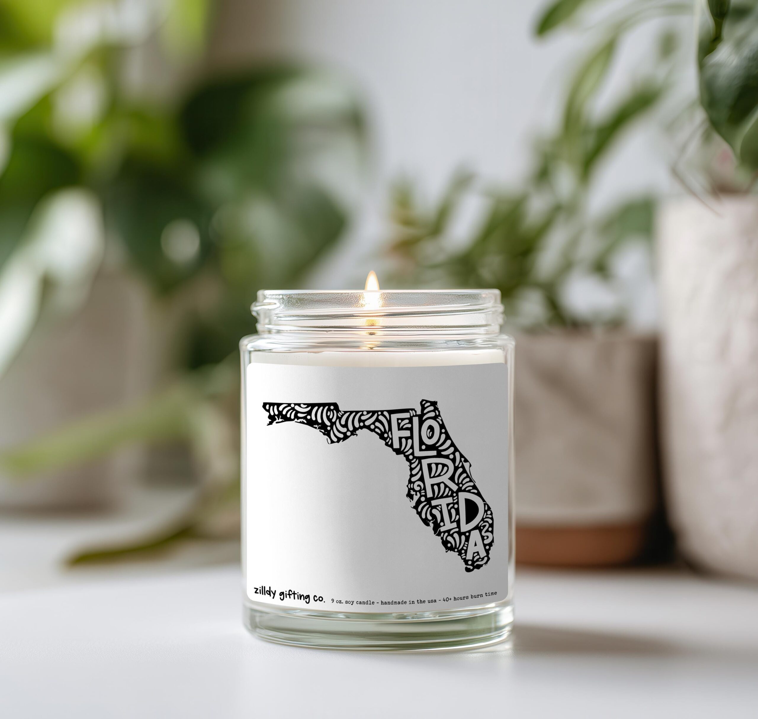 Florida Personalized Soy Candle and Succulent Gift - Image 2