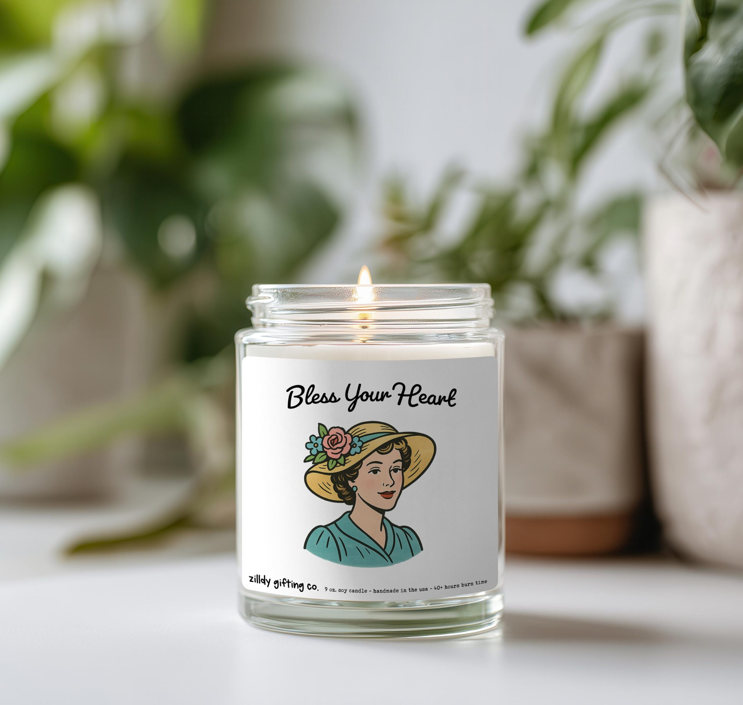 Bless Your Heart Personalized Soy Candle Gift Box, Succulent with Cookies - Image 4