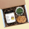 Funny Birthday Candle Gift Box – “You’re Only As Old As You Remember You Are” – Soy Candle with Succulent & Cookies