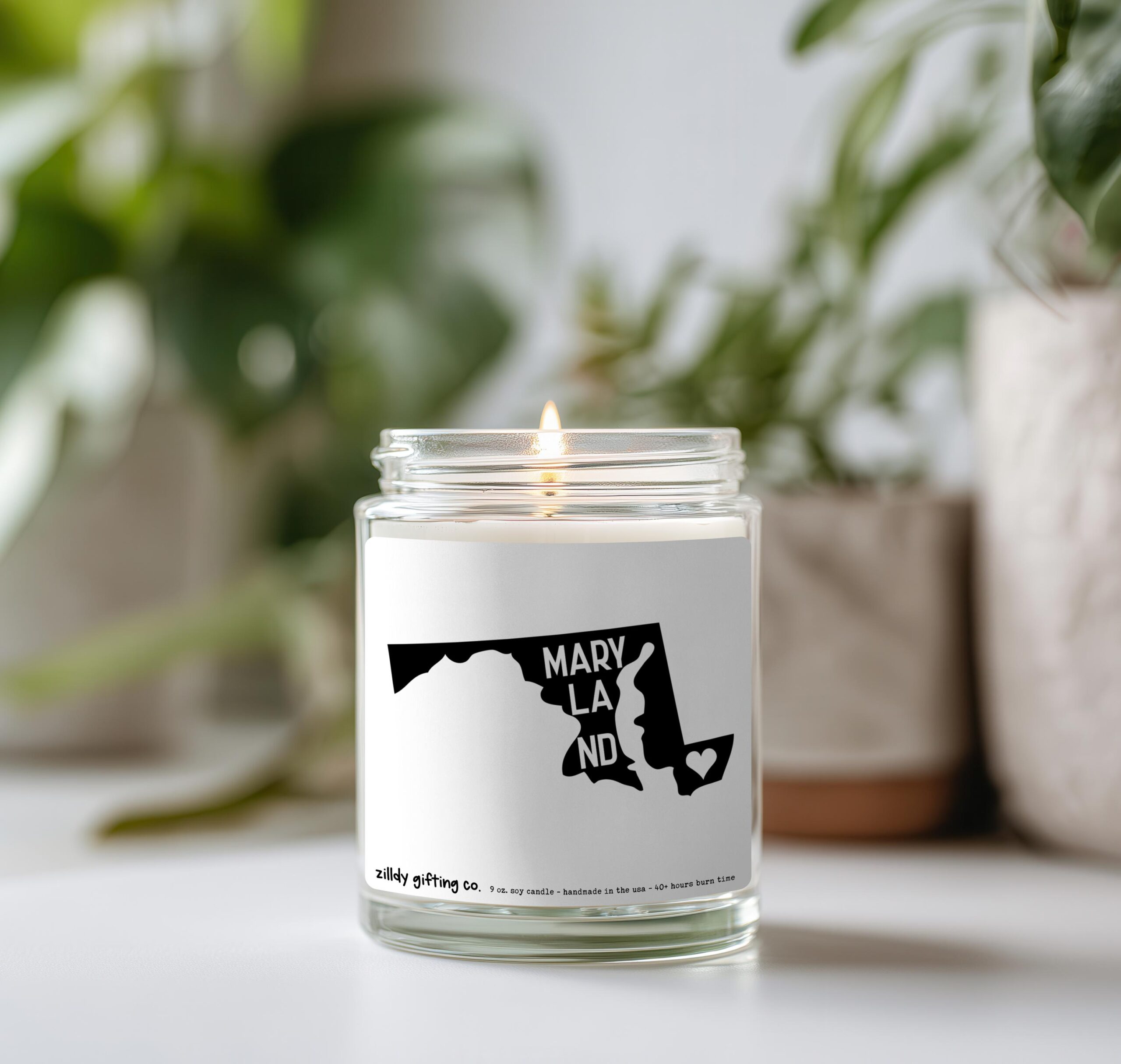 Maryland Personalized Soy Candle, Succulent and Cookies Gift - Image 4