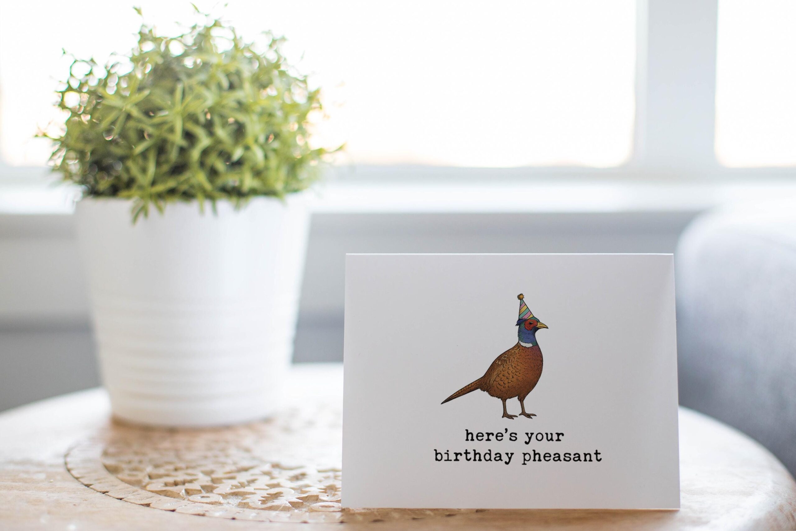 Funny Card – “Here’s Your Birthday Pheasant” - Pun Gift for Sportsman - Image 4
