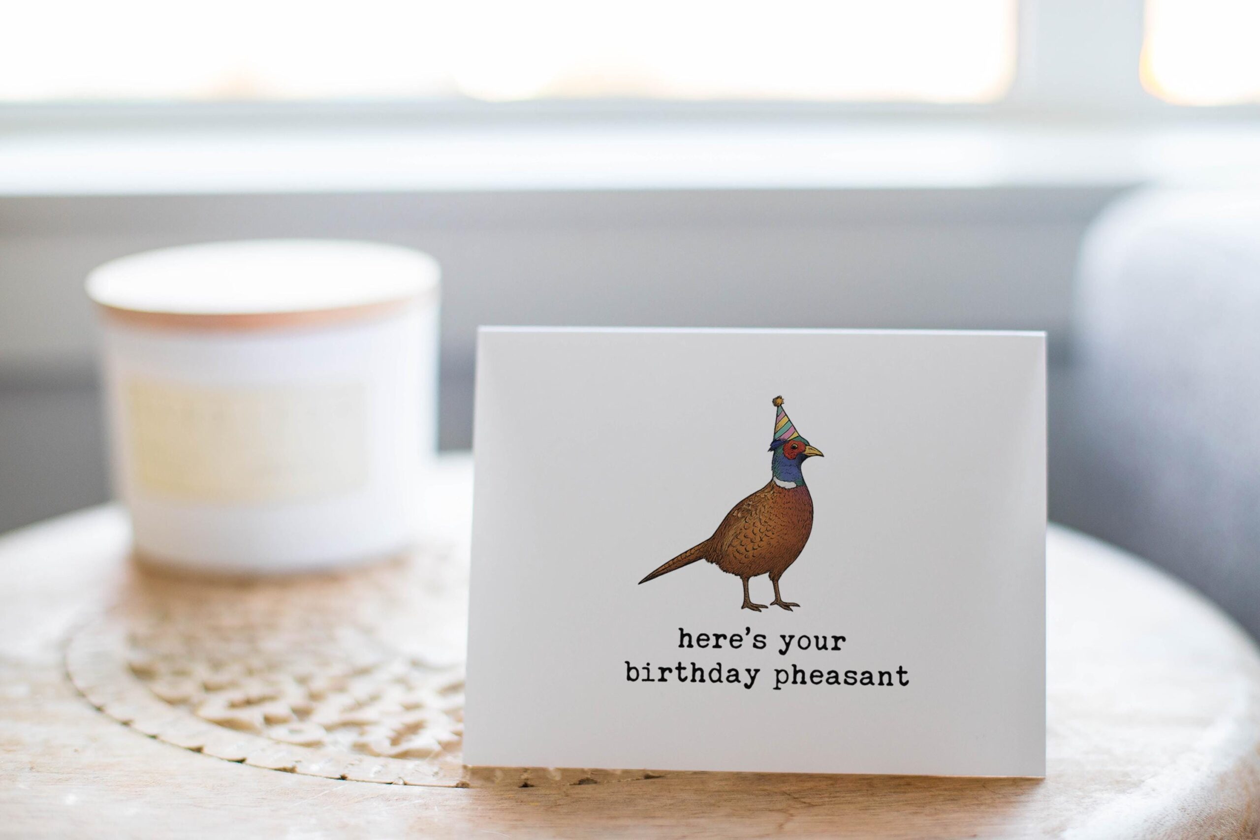 Funny Card – “Here’s Your Birthday Pheasant” - Pun Gift for Sportsman - Image 5