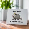 Hugs Hisses, And Birthday Wishes – Funny Opossum Greeting Card Hugs Hisses, And Birthday Wishes – Funny Opossum Greeting Card