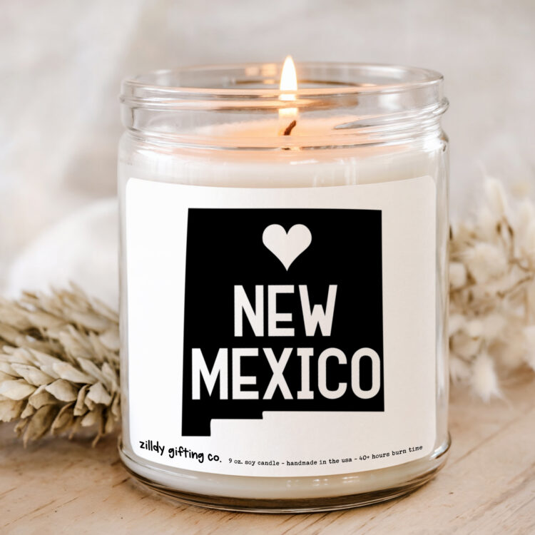 Personalized New Mexico Soy Candle, Home State Candle, Housewarming or Birthday Gift Box