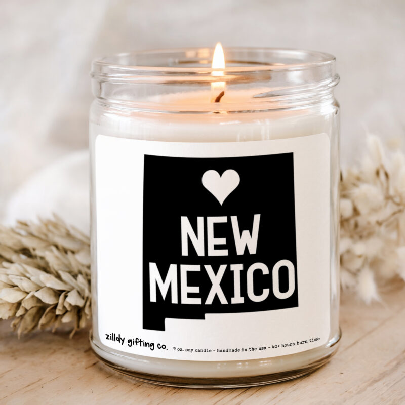 Personalized New Mexico Soy Candle, Home State Candle, Housewarming or Birthday Gift Box